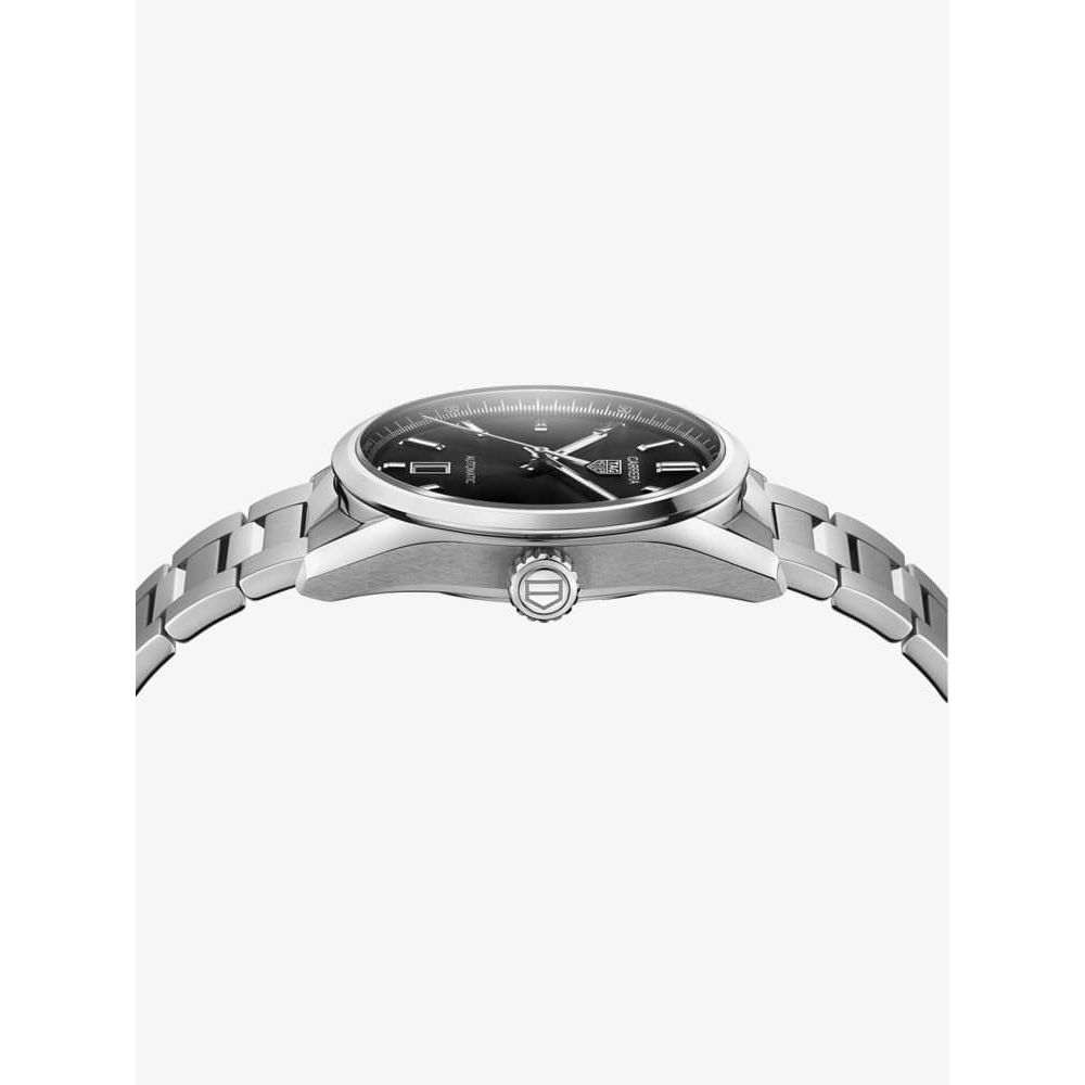 Tag Heuer Carrera Date Black Dial Silver Steel Strap Watch for Men - WBN2110.BA0639 Authentic Buy Shop Now