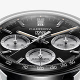 Tag Heuer Carrera Automatic Chronograph Black Dial Black Leather Strap Watch for Men - CBS2210.FC6534 Authentic Buy Shop Now