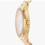 Michael Kors Lennox Three-Hand Silver Dial Gold Steel Strap Watch For Women - MK7278 Authentic Buy Shop Now