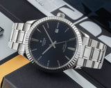 Tudor Style Automatic Blue Dial Silver Steel Strap Watch for Men - M12710-0013 Authentic Buy Shop Now