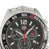 Tag Heuer Senna Chronograph Special Edition Black Dial Silver Steel Strap Watch for Men - CAZ1015.BA0883 Authentic Buy Shop Now