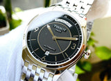 Tissot T Classic T One Automatic Black Dial Silver Steel Strap Watch For Men - T038.430.11.057.00 Authentic Buy Shop Now