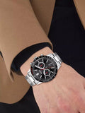 Hugo Boss Allure Chronograph Black Dial Silver Steel Strap Watch for Men - 1513922 Authentic Buy Shop Now