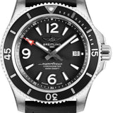 Breitling Superocean II 44mm Black Dial Black Rubber Strap Watch for Men - A17367D71B1S2 Authentic Buy Shop Now