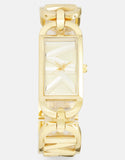 Michael Kors Empire Three Hand Gold Dial Gold Steel Strap Watch For Women - MK7406 Authentic Buy Shop Now