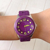 Marc Jacobs Pelly Purple Dial Purple Silicone Strap Watch for Women - MBM2505 Authentic Buy Shop Now