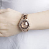 Marc Jacobs Henry Transparent Rose Gold Dial Rose Gold Steel Strap Watch for Women - MBM3339 Authentic Buy Shop Now