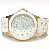 Marc Jacobs Pelly White Dial White SIlicone Strap Watch for Women - MBM2525 Authentic Buy Shop Now