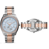 Michael Kors Bryn Quartz Blue Dial Two Tone Steel Strap Watch For Women - MK6136 Authentic Buy Shop Now