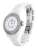 Chanel J12 Diamonds Quartz White Dial White Steel Strap Watch for Women - J12 H2572 Authentic Buy Shop Now