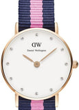 Daniel Wellington Classy Winchester White Dial Two Tone NATO Strap Watch For Women - DW00100065 Authentic Buy Shop Now