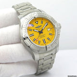 Breitling Avenger Automatic 45mm Seawolf Yellow Dial Silver Steel Strap Strap Watch for Men - A17319101/1A1 Authentic Buy Shop Now