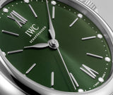 IWC Portofino Automatic Green Dial Green Leather Strap Watch for Women - IW357405 Authentic Buy Shop Now