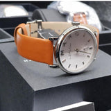 Marc Jacobs Baker White Dial Brown Leather Strap Watch for Women - MBM1265 Authentic Buy Shop Now