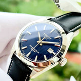 Tissot Gentleman Powermatic 80 Silicium Blue Dial Black Leather Strap Watch For Men - T127.407.16.041.01 Authentic Buy Shop Now