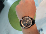 Hugo Boss Grand Prix Chronograph Black Dial Black Leather Strap Watch for Men - 1513550 Authentic Buy Shop Now