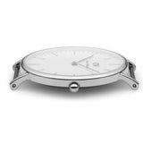 Daniel Wellington Classic Sheffield White Dial Black Leather Strap Watch For Men - DW00100020 Authentic Buy Shop Now