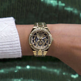 Guess Allara Quartz Gold Dial Gold Steel Strap Watch For Women - GW0604L2 Authentic Buy Shop Now