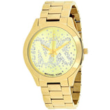 Michael Kors Slim Runway Gold Dial Gold Steel Strap Watch for Women - MK3590 Authentic Buy Shop Now