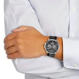 Tommy Hilfiger Keagan Quartz Grey Dial Black Leather Strap Watch for Men - 1791289 Authentic Buy Shop Now