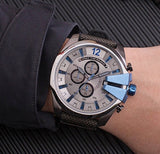 Diesel Mega Chief Chronograph Black Dial Black Nylon Strap Watch For Men - DZ4500 Authentic Buy Shop Now