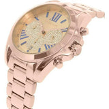 Michael Kors Bradshaw Chronograph Rose Gold Dial Rose Gold Steel Strap Watch For Women - MK6321 Authentic Buy Shop Now