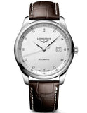 Longines Master Collection Automatic 40mm White Dial Brown Leather Strap Watch for Men - L2.793.4.77.3 Authentic Buy Shop Now