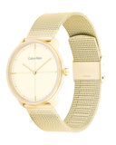 Calvin Klein Minimal Silver Dial Gold Mesh Bracelet Watch for Women - K3M22526 Authentic Buy Shop Now