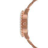 Guess Dazzler Diamonds Silver Dial Rose Gold Steel Strap Watch for Women - W0335L3 Authentic Buy Shop Now