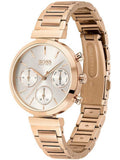 Hugo Boss Flawless Quartz White Dial Gold Steel Strap Watch for Women -1502531 Authentic Buy Shop Now