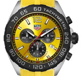 Tag Heuer Formula 1 Chronograph Yellow Dial Yellow Rubber Strap Watch for Men - CAZ101AM.FT8054 Authentic Buy Shop Now