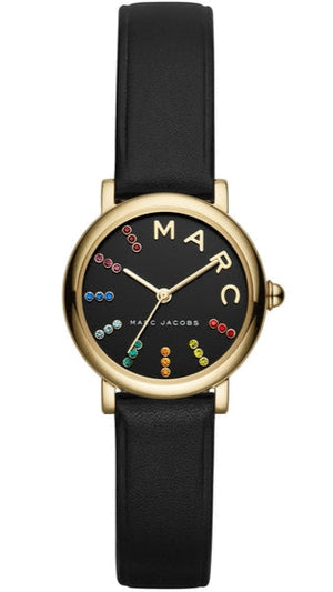 Marc Jacobs Roxy Black Dial Black Leather Strap Watch for Women - MJ1592 Authentic Buy Shop Now