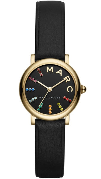 Marc Jacobs Roxy Black Dial Black Leather Strap Watch for Women - MJ1592 Authentic Buy Shop Now