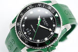 Gucci Dive Black Dial Green Rubber Strap Watch For Men - YA136310 Authentic Buy Shop Now