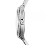 Michael Kors Lauryn Analog Crystals Silver Dial Silver Steel Strap Watch For Women - MK3717 Authentic Buy Shop Now