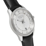 Gucci G Timeless Eryx Silver Dial Black Leather Strap Watch For Men - YA126338 Authentic Buy Shop Now