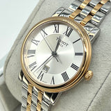 Tissot T Classic Carson Lady Premium Silver Dial Two Tone Steel Strap Watch For Women - T122.210.22.033.00 Authentic Buy Shop Now