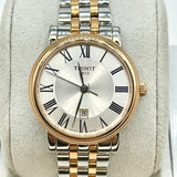 Tissot T Classic Carson Lady Premium Silver Dial Two Tone Steel Strap Watch For Women - T122.210.22.033.00 Authentic Buy Shop Now