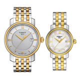 Tissot T Classic Bridgeport Quartz Silver Dial Two Tone Mesh Bracelet Watch For Men - T097.410.22.036.00 Authentic Buy Shop Now