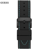 Guess Odyssey Quartz Black Dial Black Leather Strap Watch For Men - W1108G5 Authentic Buy Shop Now