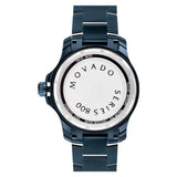 Movado Series 800 Black Dial Blue Ion Plated Steel Strap Watch for Men - 2600139 Authentic Buy Shop Now