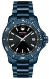 Movado Series 800 Black Dial Blue Ion Plated Steel Strap Watch for Men - 2600139 Authentic Buy Shop Now