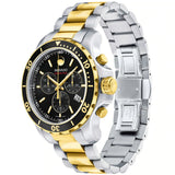 Movado Series 800 Chronograph Black Dial Two Tone Steel Strap Watch For Men - 2600146 Authentic Buy Shop Now