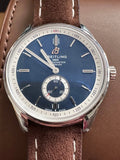 Breitling Premier Automatic 40mm Blue Dial Brown Leather Strap Mens Watch - A37340351C1X2 Authentic Buy Shop Now