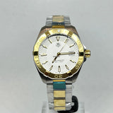 Tag Heuer Aquaracer Quartz White Dial Two Tone Steel Strap Watch for Men - WAY1120.BB0930 Authentic Buy Shop Now