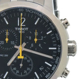 Tissot PRC 200 Chronograph Black Dial Silver Steel Strap Watch For Men - T114.417.11.057.00 Authentic Buy Shop Now