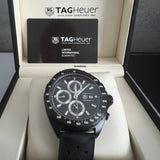 Tag Heuer Formula 1 Automatic Chronograph Black Dial Black Leather Strap Watch for Men - CAZ2011.FT8024 Authentic Buy Shop Now