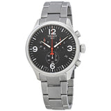 Tissot Chrono XL Black Dial Silver Steel Strap Watch For Men - T116.617.11.057.00 Authentic Buy Shop Now