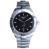 Tissot PR 100 Sport Quartz Black Dial Silver Steel Strap Watch For Men - T101.610.11.051.00 Authentic Buy Shop Now