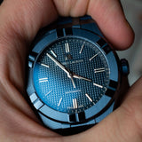 Maurice Lacroix Automatic PVD Limited Edition Blue Dial Blue Silicon Strap Watch For Men - AI6007-PVC00-430-4 Authentic Buy Shop Now